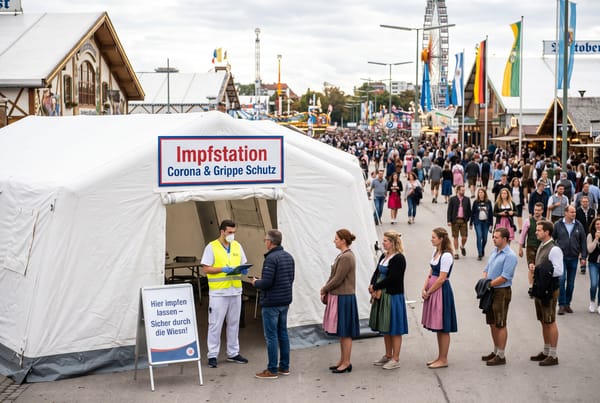 München impft: Der Sponsor hält die Fortbildung, das Bier bleibt im Zelt